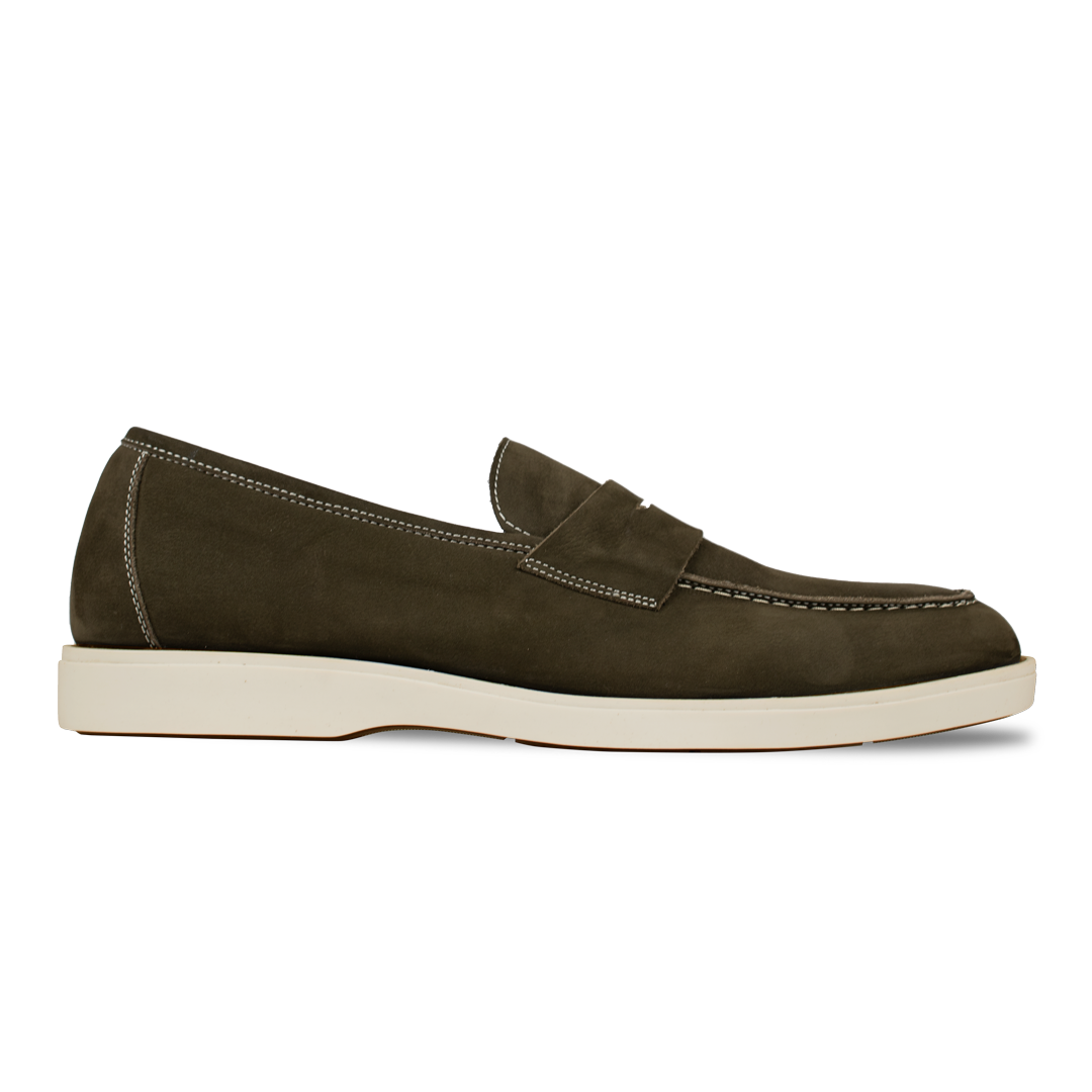 Alan: Mocassin Homme - Gomme Vert