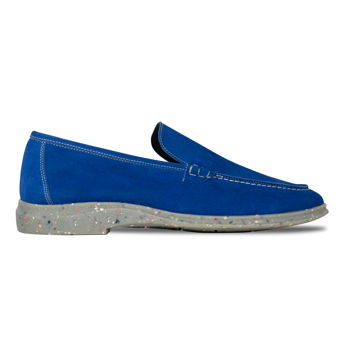 Stewart: Mocassin Homme - Daim Bleu
