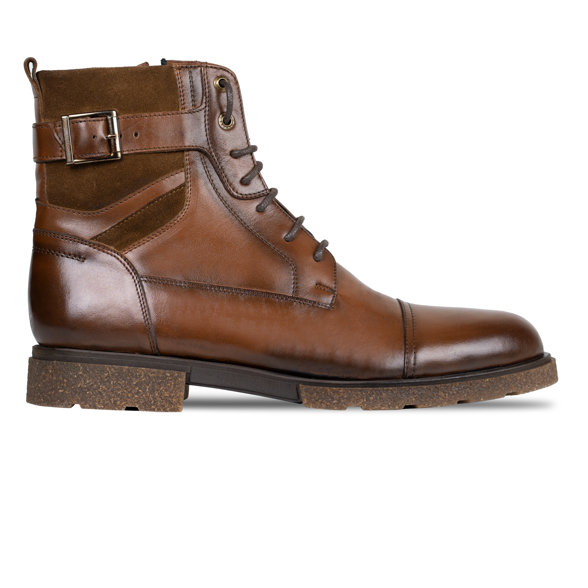 Bradley: Boots Homme - Caoutchouc Marron