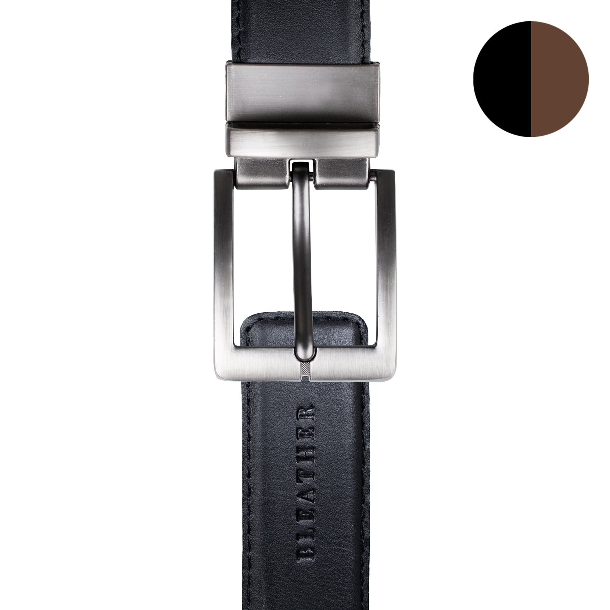 Ceinture: C68 Double face  Noir/Marron