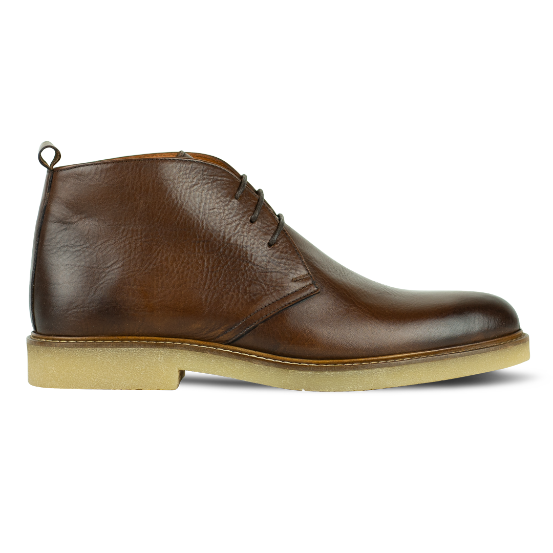 Charlton: Demi Bottes Homme - crêpe Marron