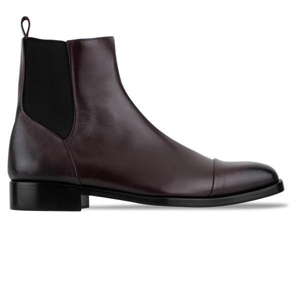 Cavan: Chelsea Boots Homme - Cuir Bordeaux