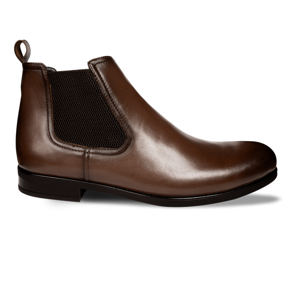 Deighton: Demi Bottes Homme - Cuir Marron