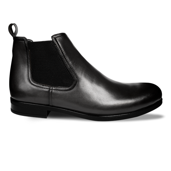 Deighton: Demi Bottes Homme - Cuir Noir