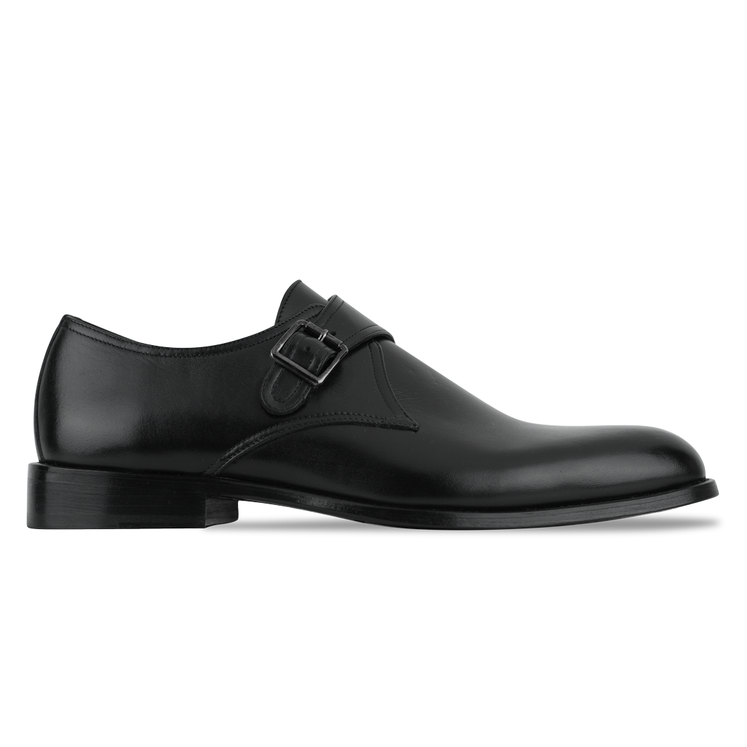 Abram: Chaussures à boucles - Cuir Noir