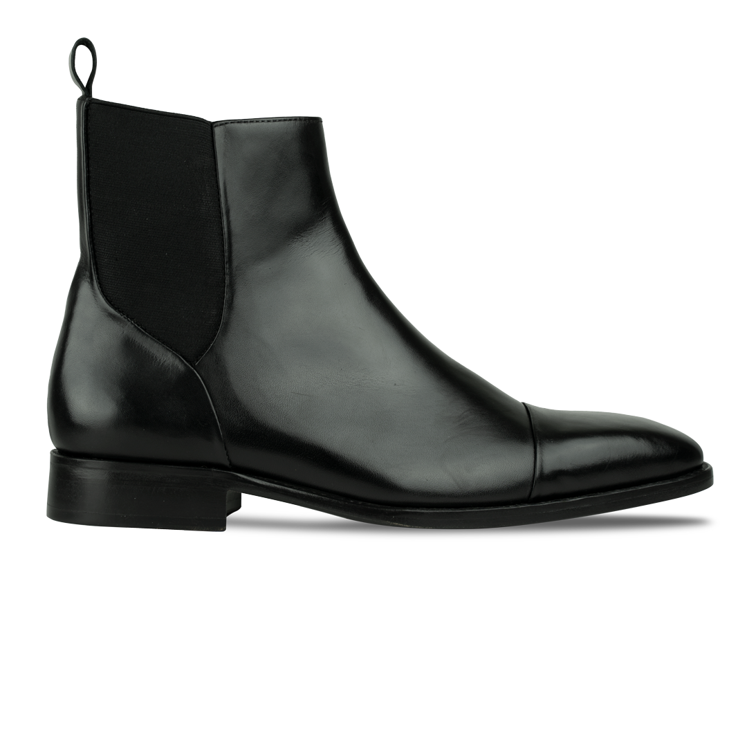 Cavan: Chelsea Boots Homme - Cuir Noir