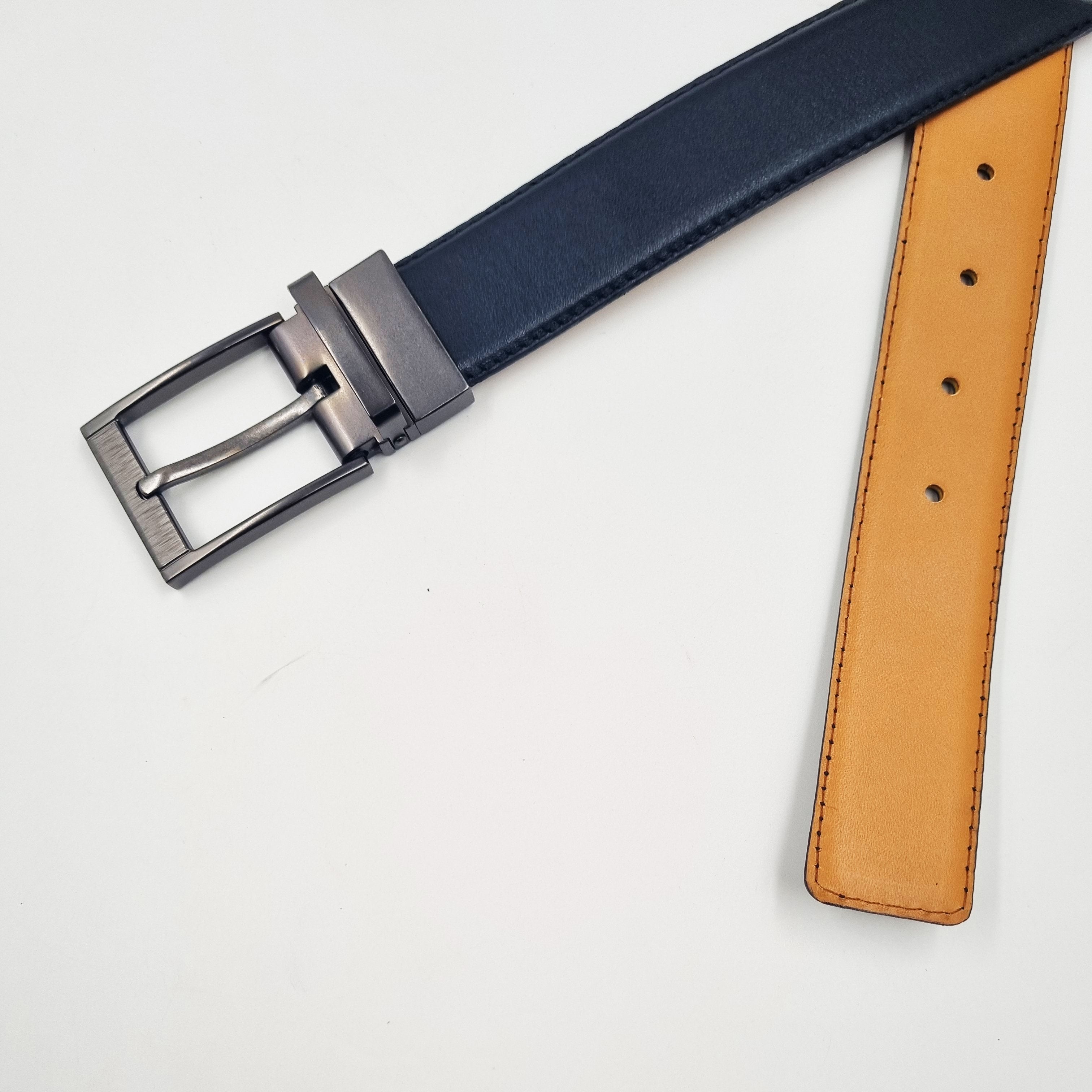 Ceinture Double-Face Bl-C10 Noir/Cognac