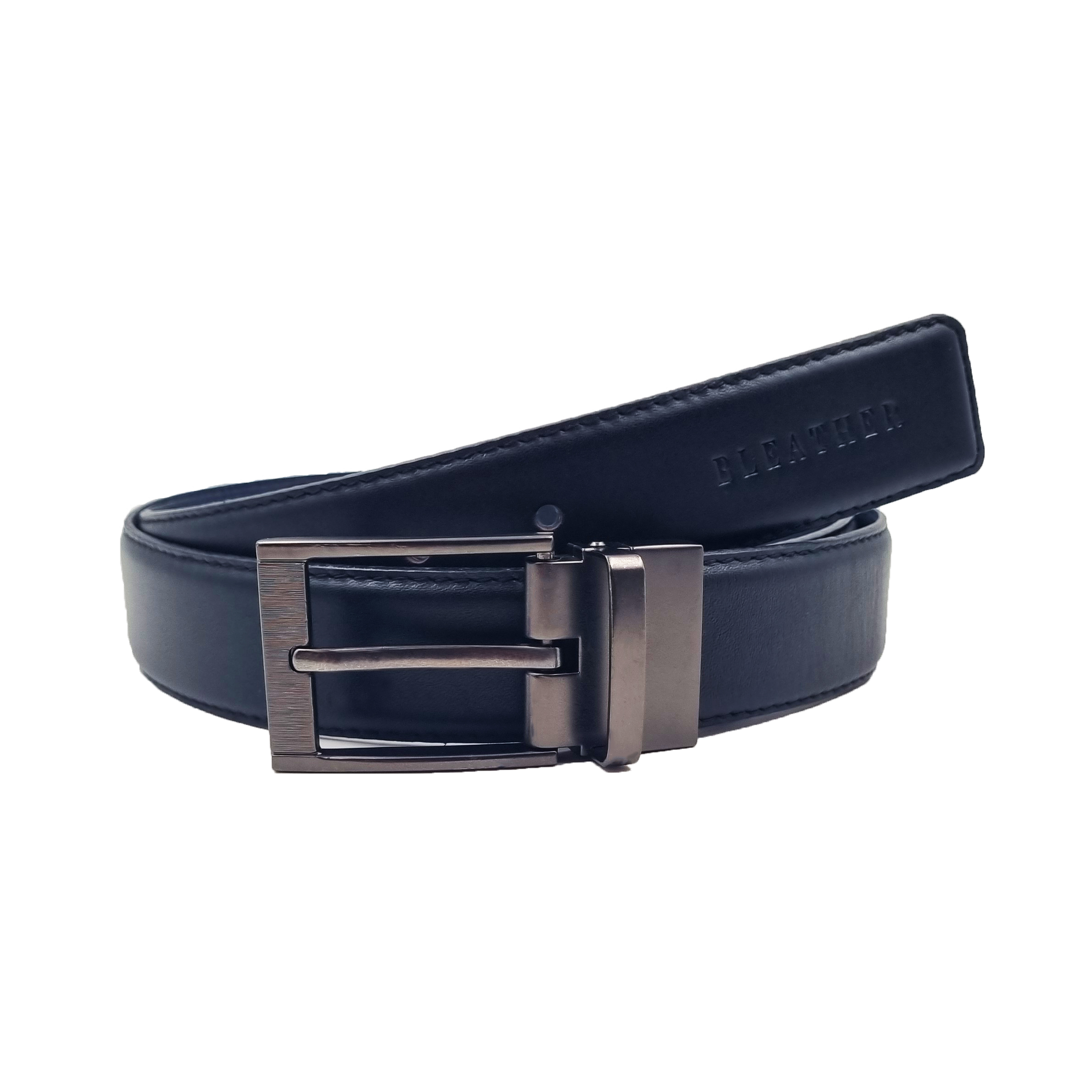 Ceinture Double-Face Bl-C10 Noir/Bleu.