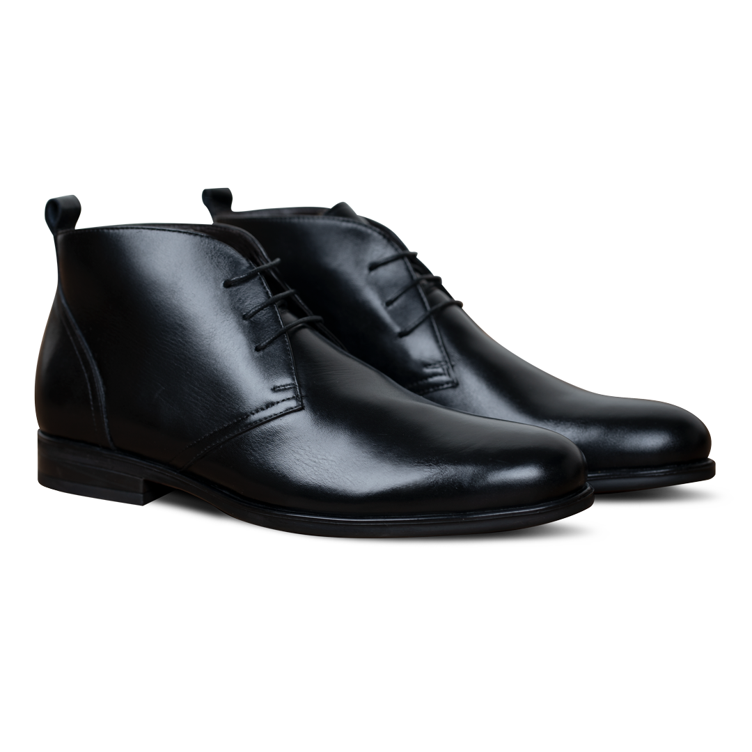 Kendal: Demi Bottes Homme -  Gomme Noir