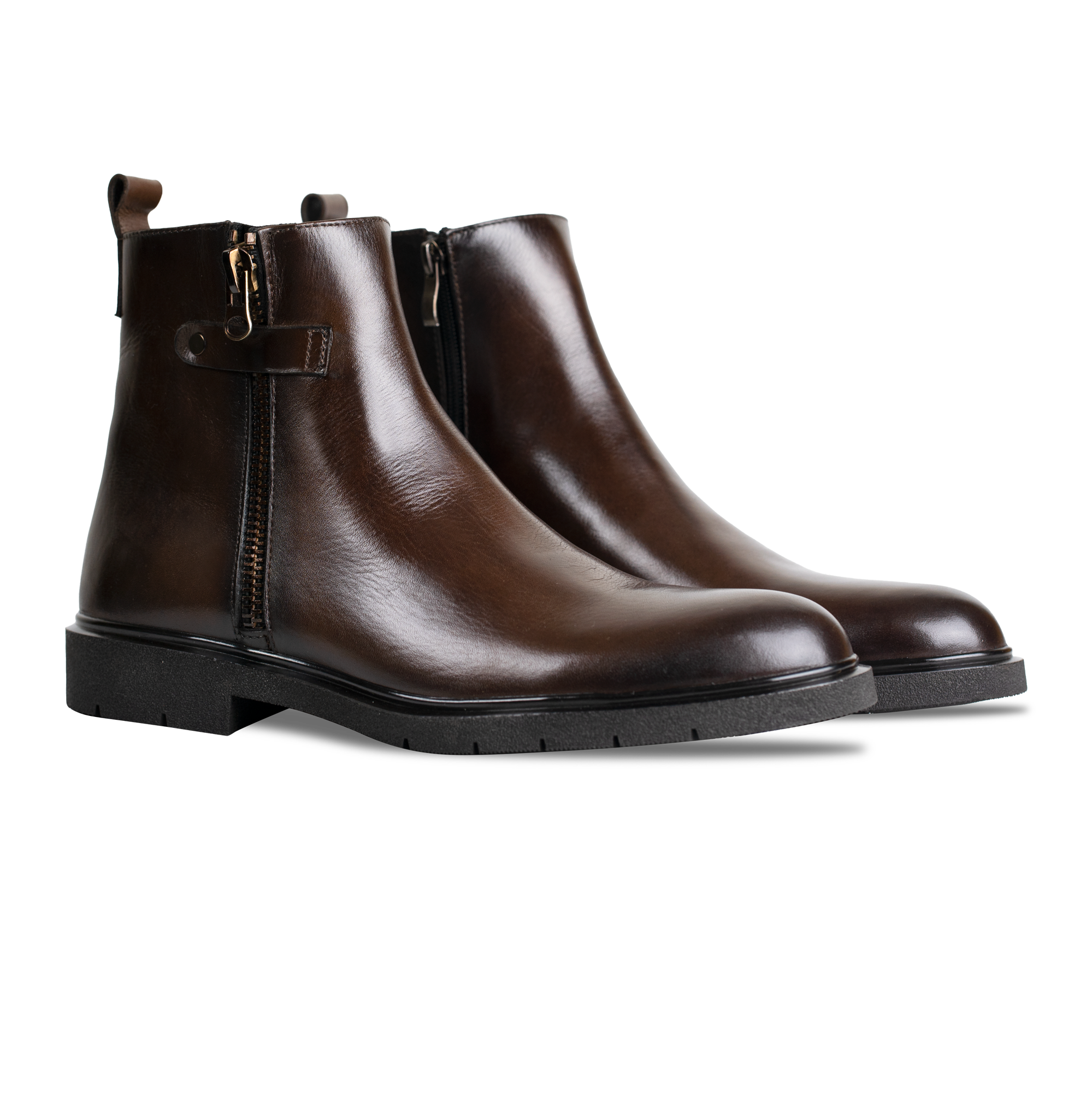Ralph: Boots Homme - Cuir Marron