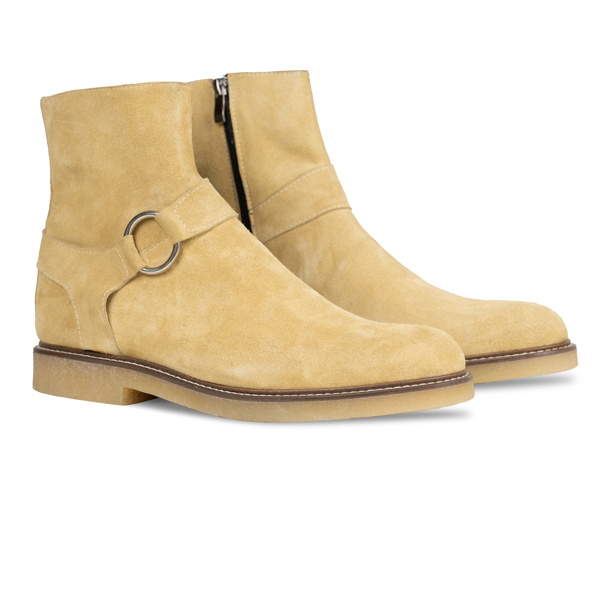 Marlon: Bottes Homme -  Daim Beige