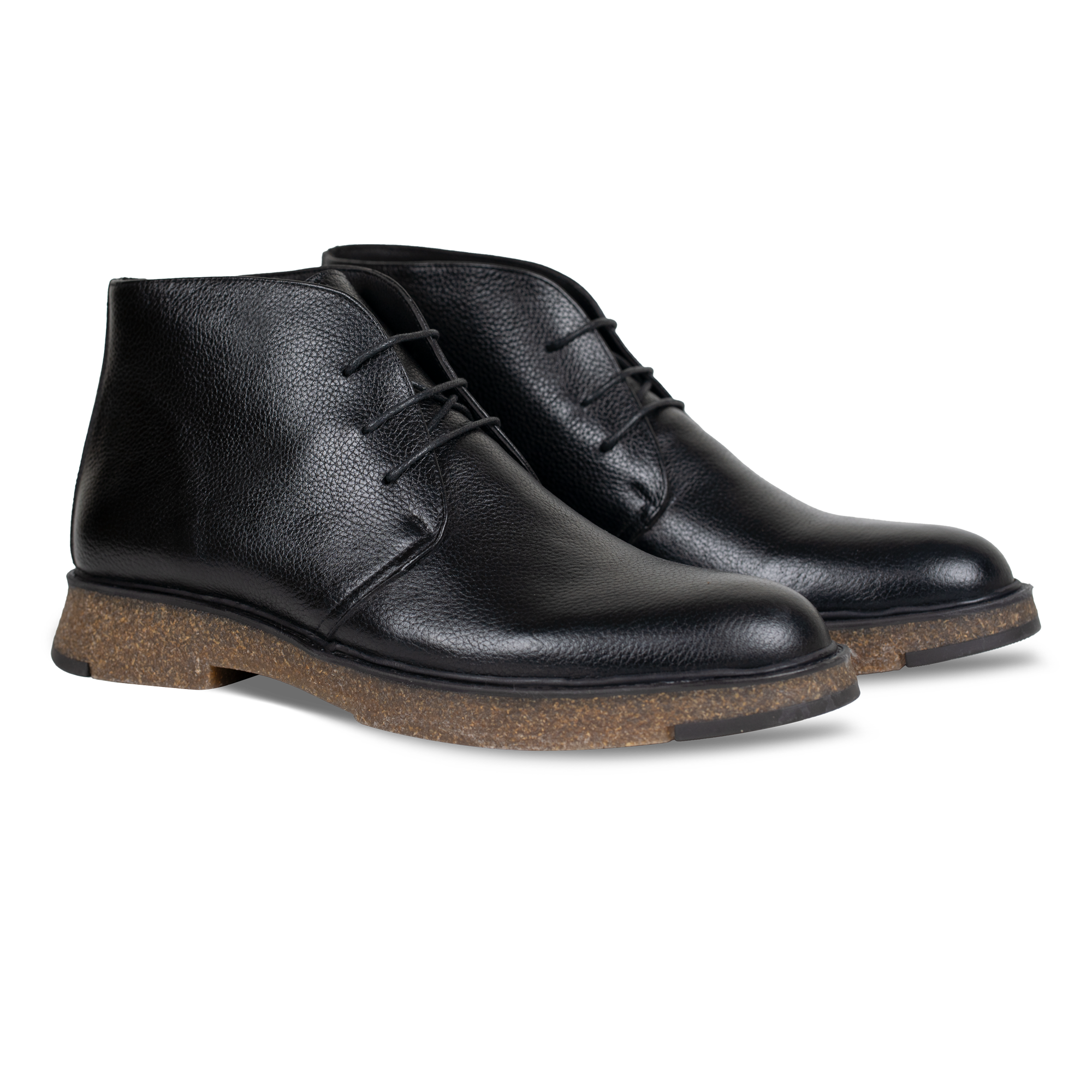 Brooking: Demi Bottes Homme - Cuir Noir