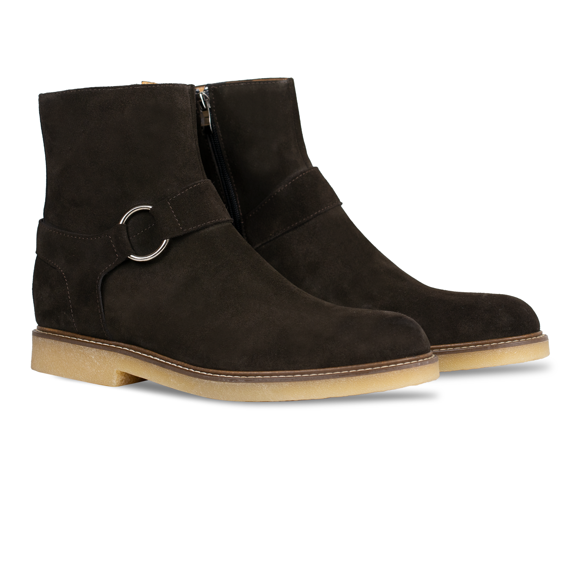 Marlon: Bottes Homme -  Daim Marron
