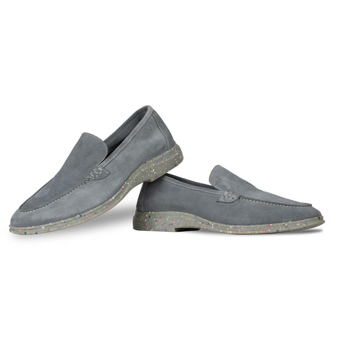 Stewart: Mocassin Homme - Daim Gris