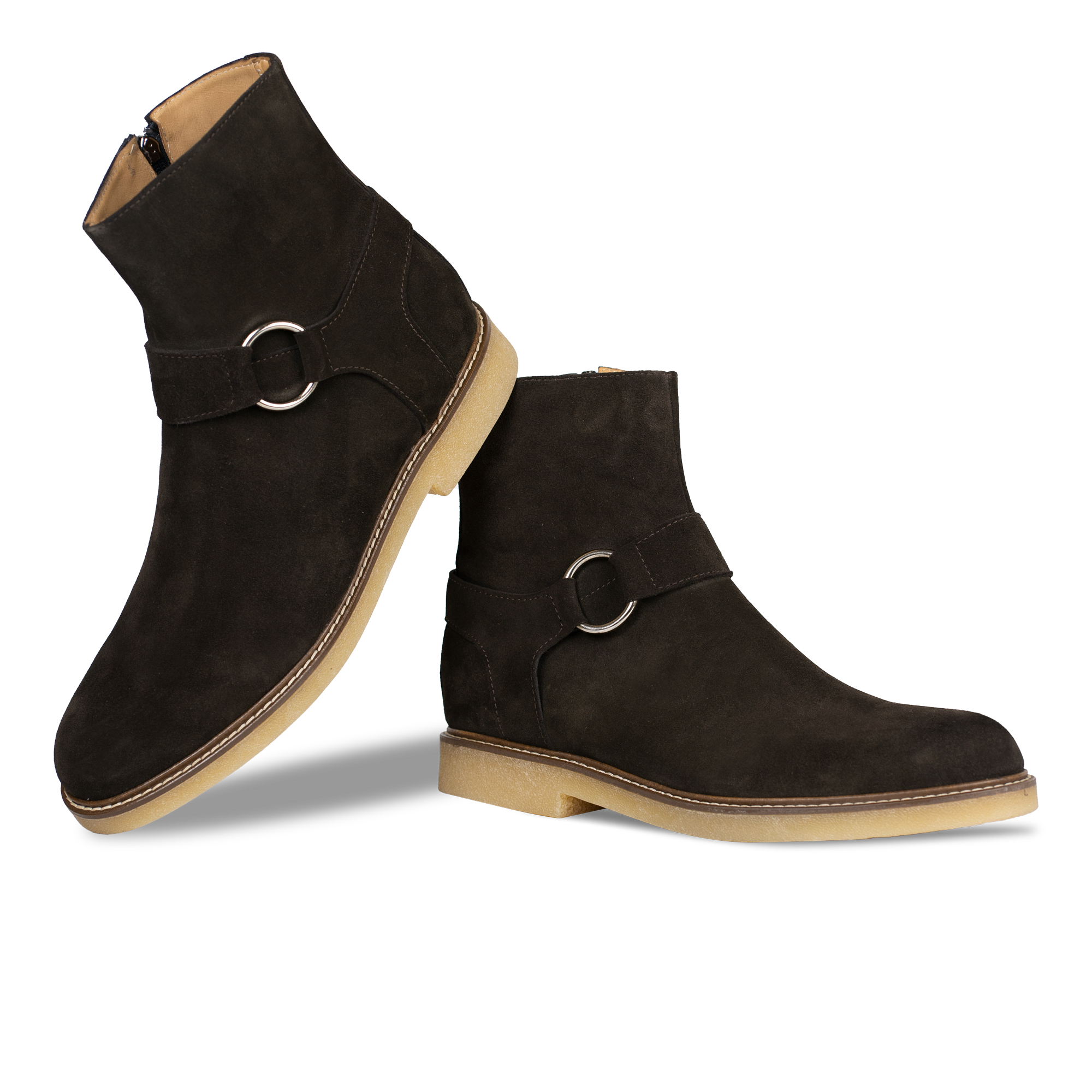 Marlon: Bottes Homme -  Daim Marron