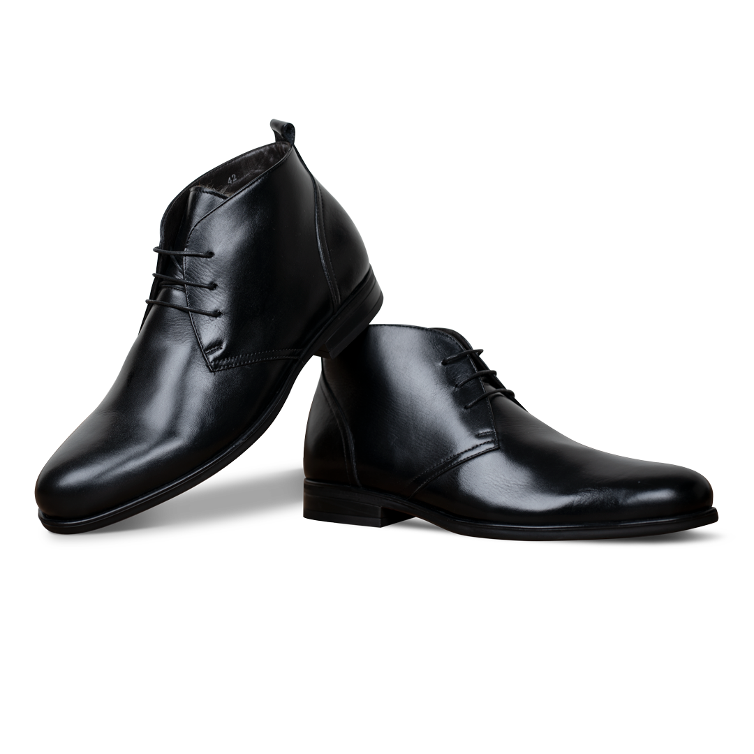 Kendal: Demi Bottes Homme -  Gomme Noir