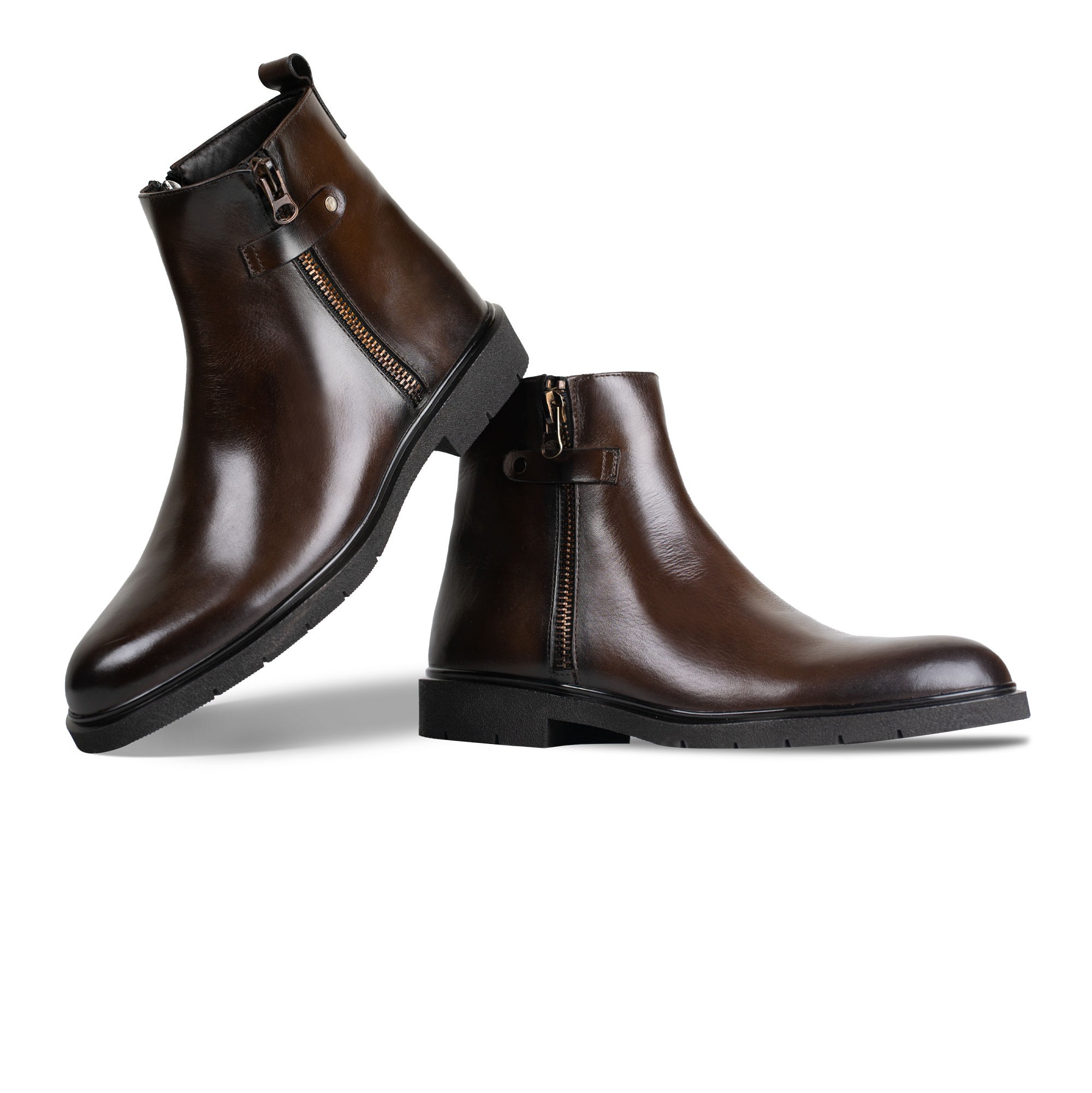 Ralph: Boots Homme - Cuir Marron