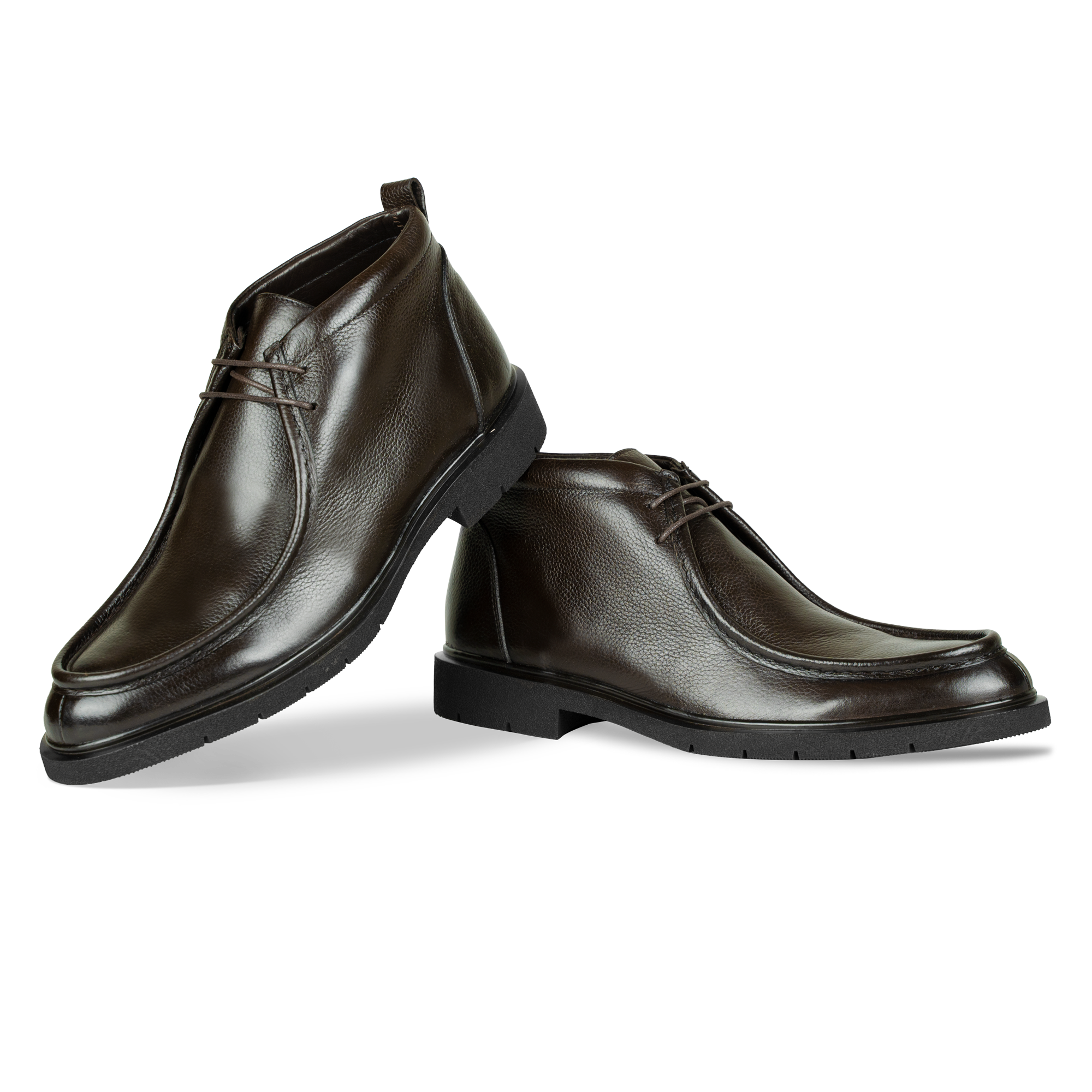 Murphy: Demi Bottes Homme - Cuir Marron