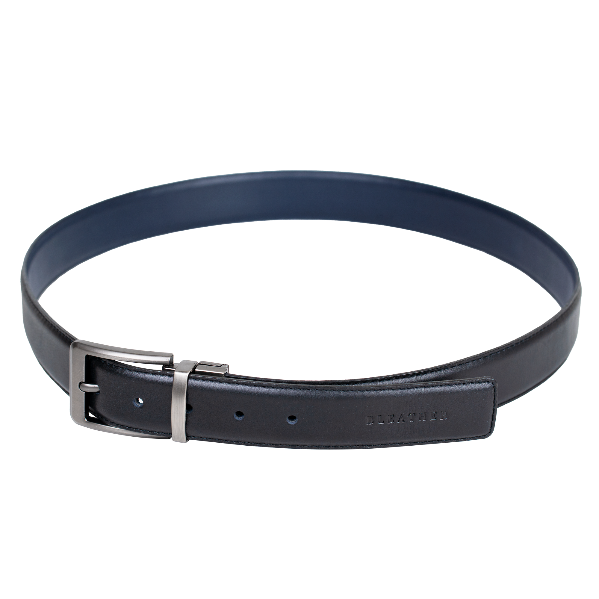 Ceinture: C66 Double face  Noir/Bleu