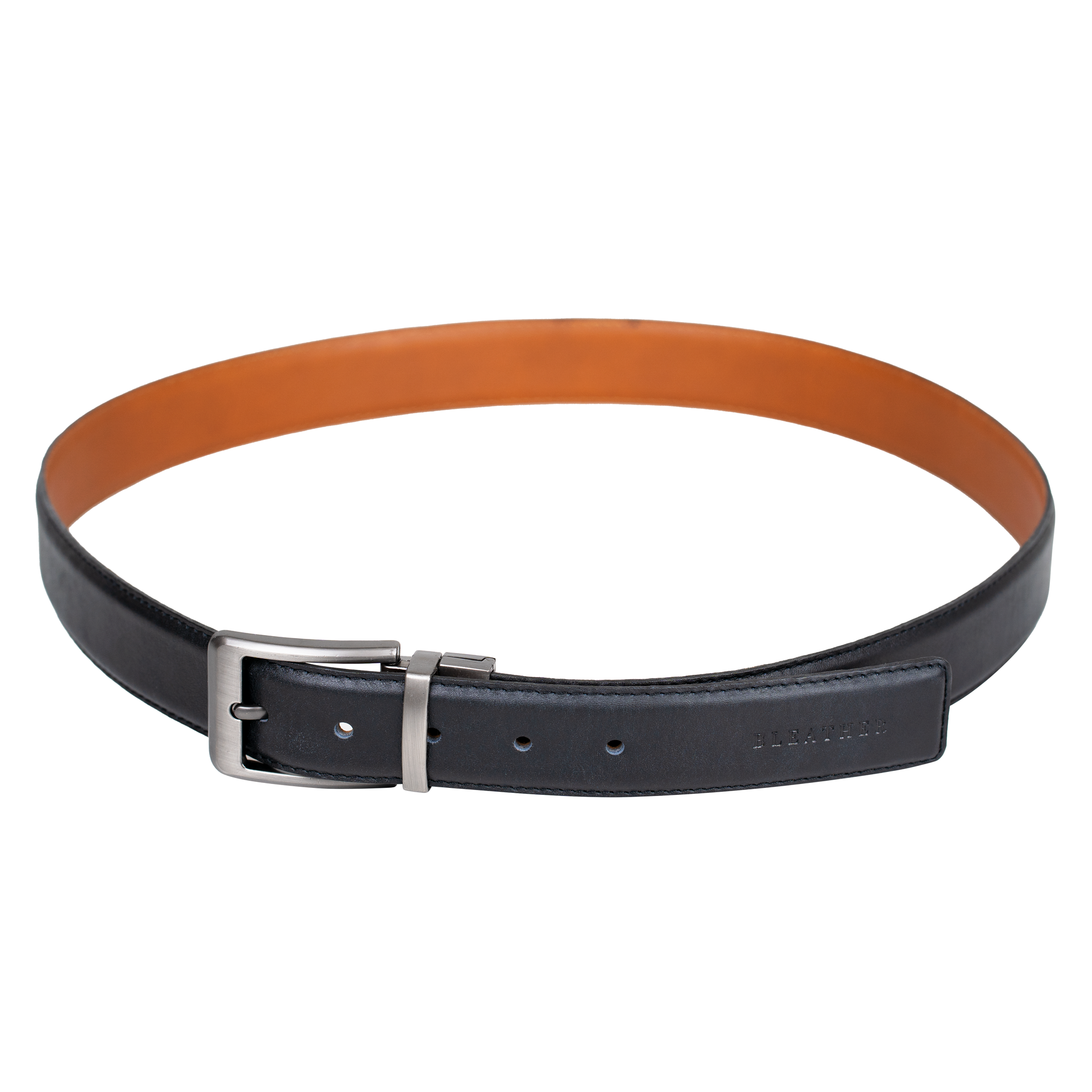 Ceinture: C66 Double face  Noir/Cognac