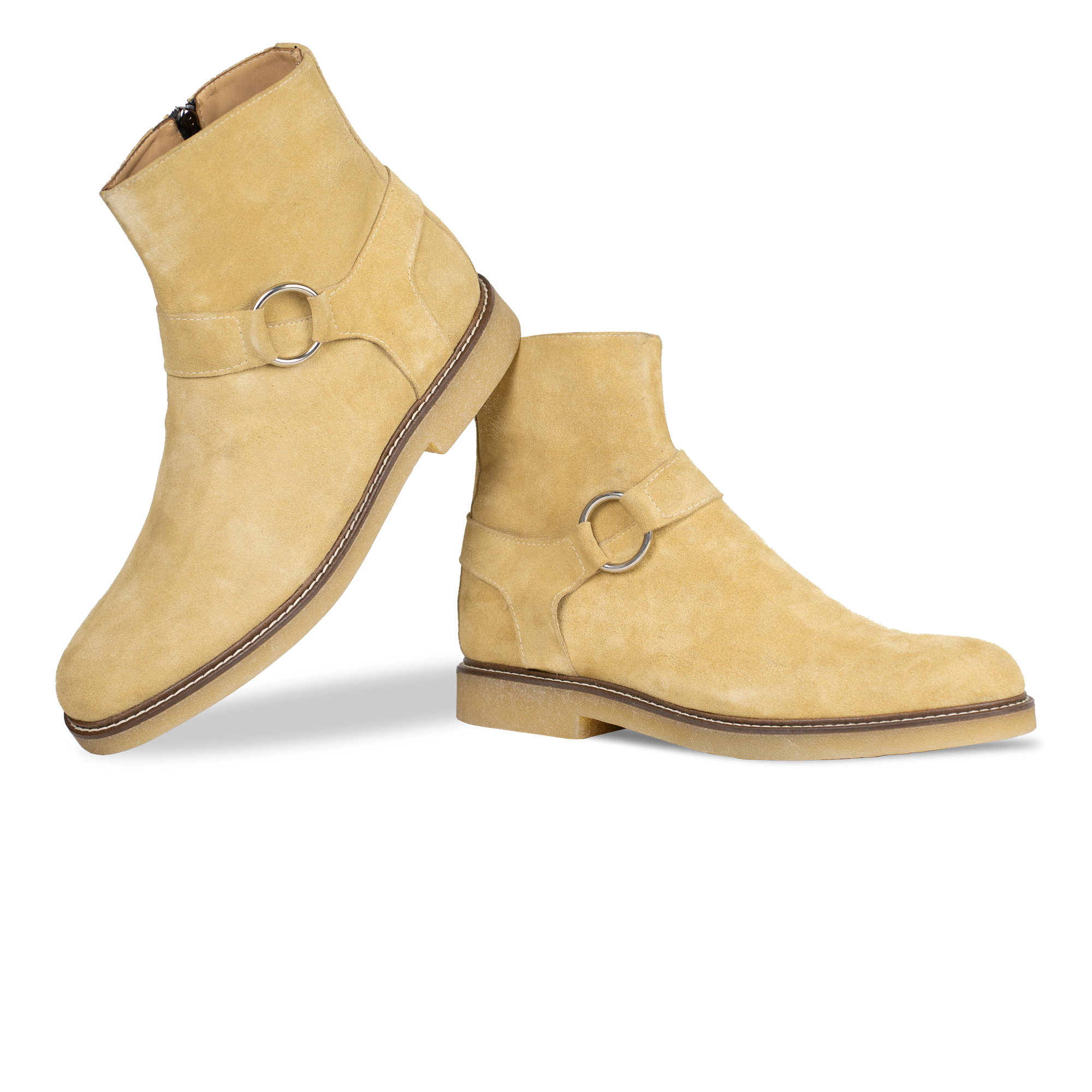 Marlon: Bottes Homme -  Daim Beige