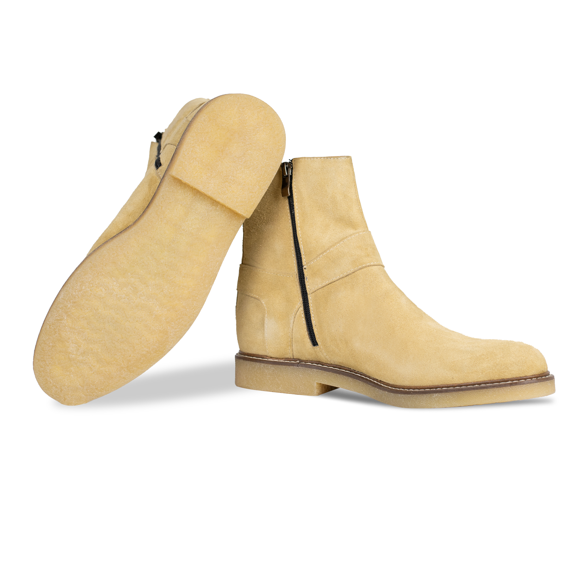Marlon: Bottes Homme -  Daim Beige