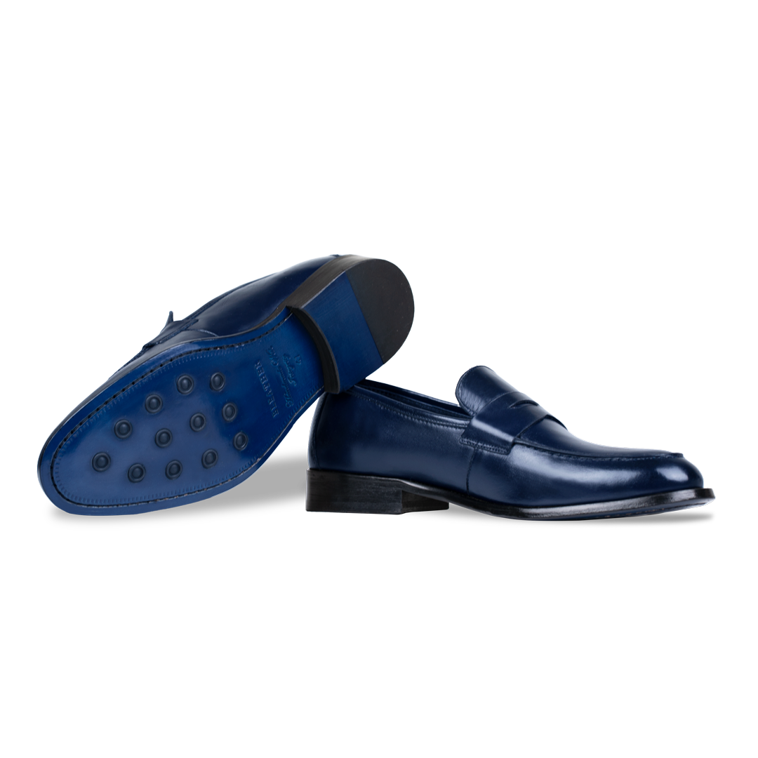 Carling: Mocassin Homme - Cuir Bleu nuit