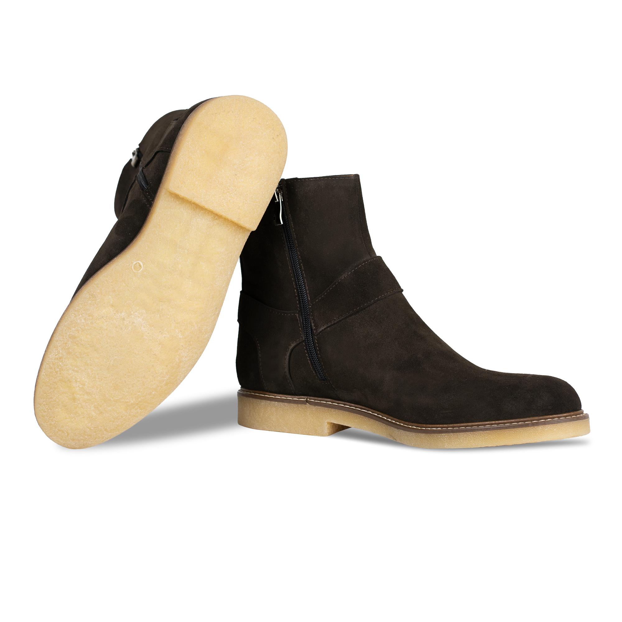 Marlon: Bottes Homme -  Daim Marron