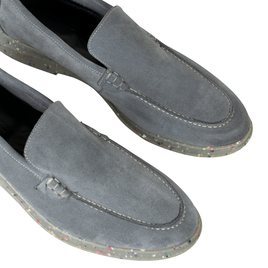 Stewart: Mocassin Homme - Daim Gris