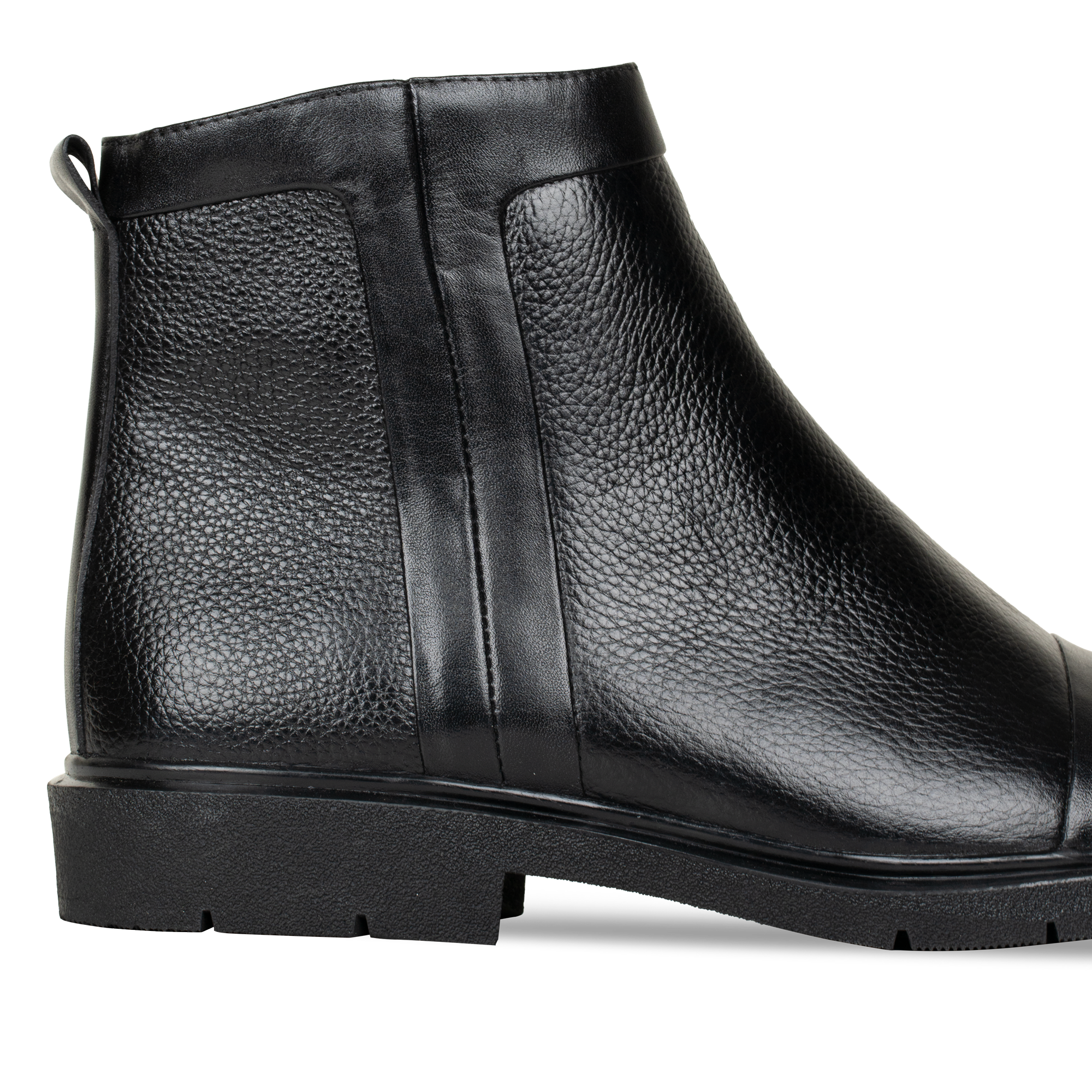 Castel: Demi Bottes Homme - Cuir Noir