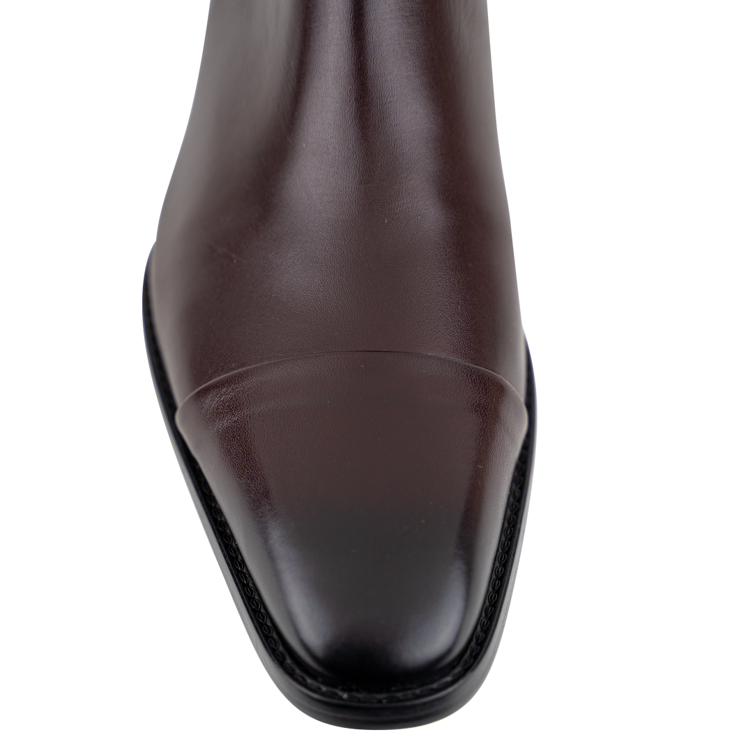 Cavan: Chelsea Boots Homme - Cuir Bordeaux