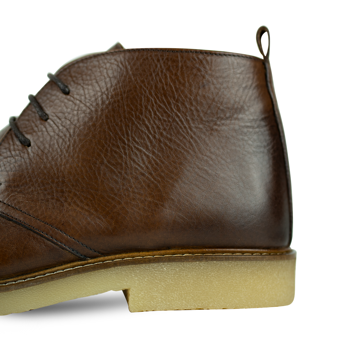 Charlton: Demi Bottes Homme - crêpe Marron