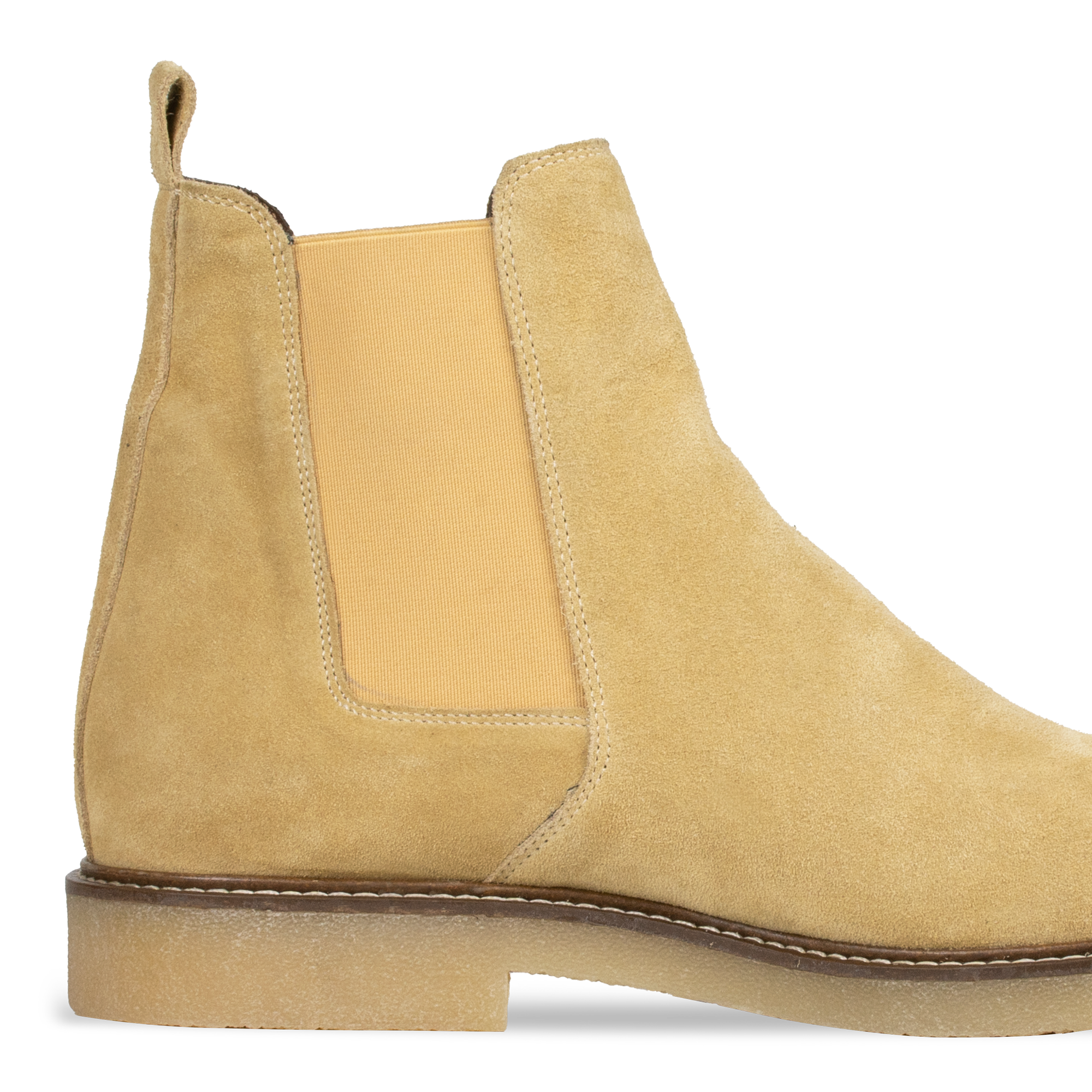 Foxton: Chelsea Boots Homme - Daim beige