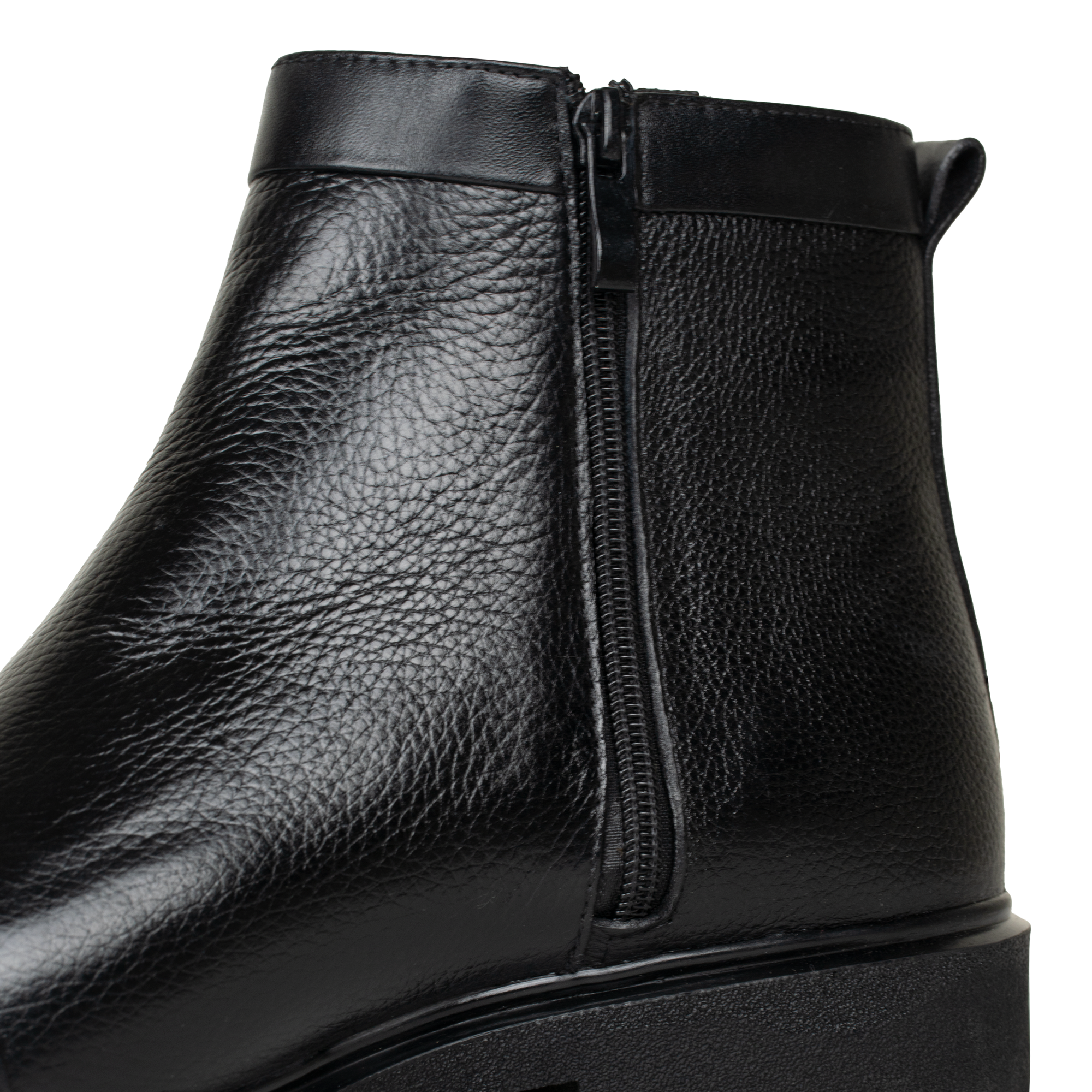 Castel: Demi Bottes Homme - Cuir Noir