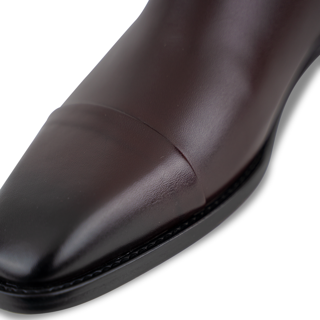 Cavan: Chelsea Boots Homme - Cuir Bordeaux