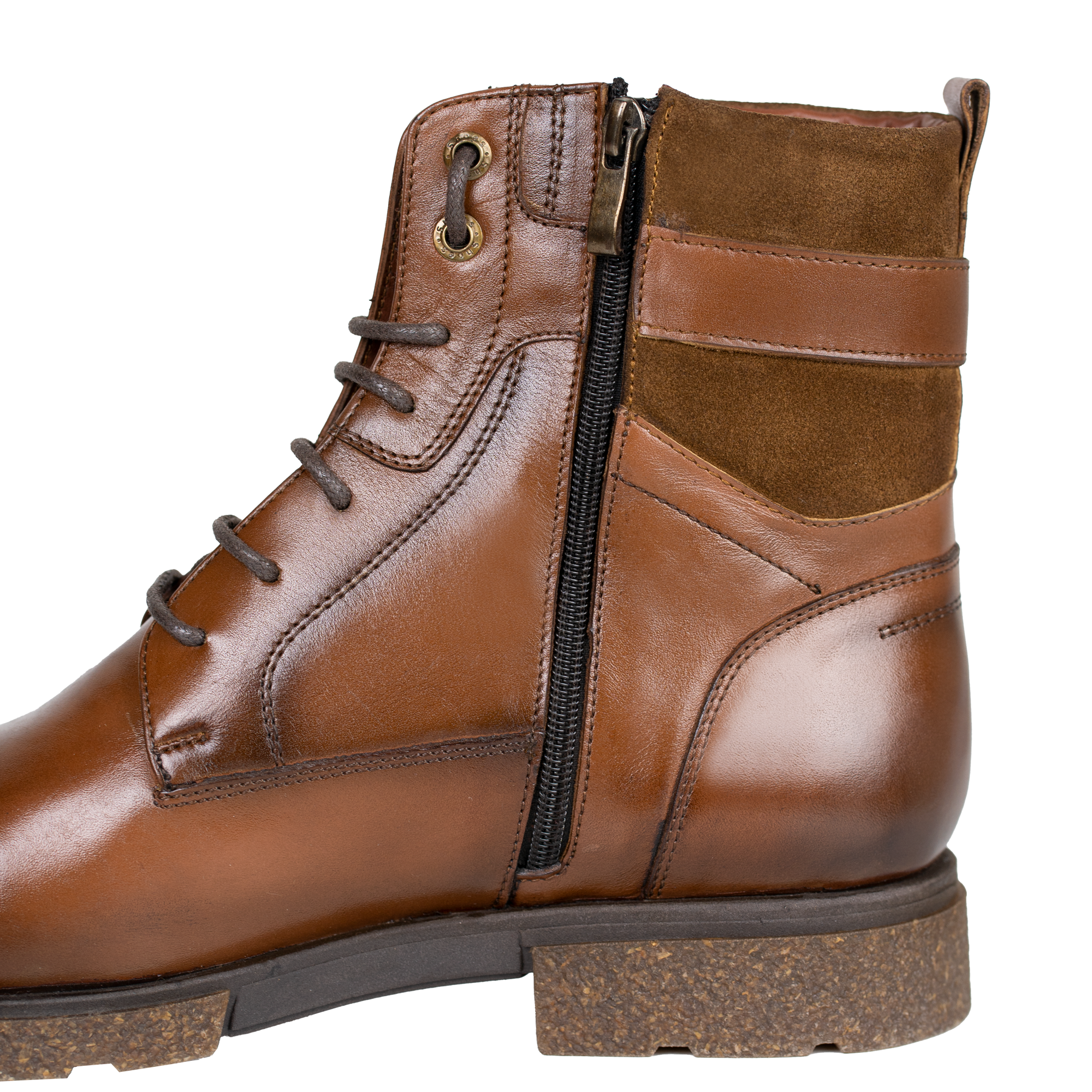Bradley: Boots Homme - Caoutchouc Marron