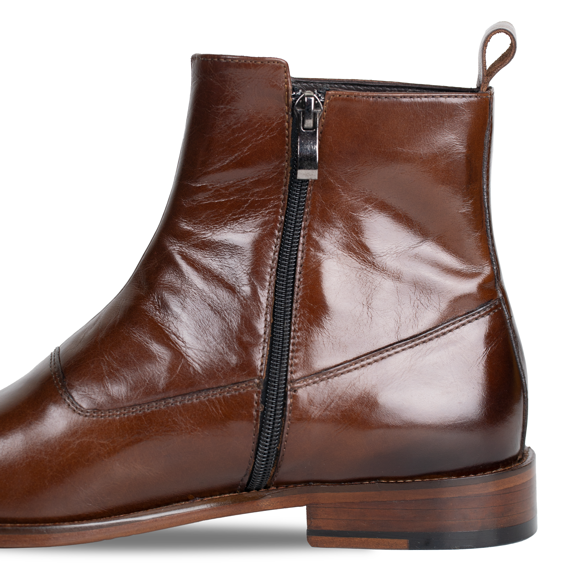 Arthur: Boots à boucles - Cuir Marron