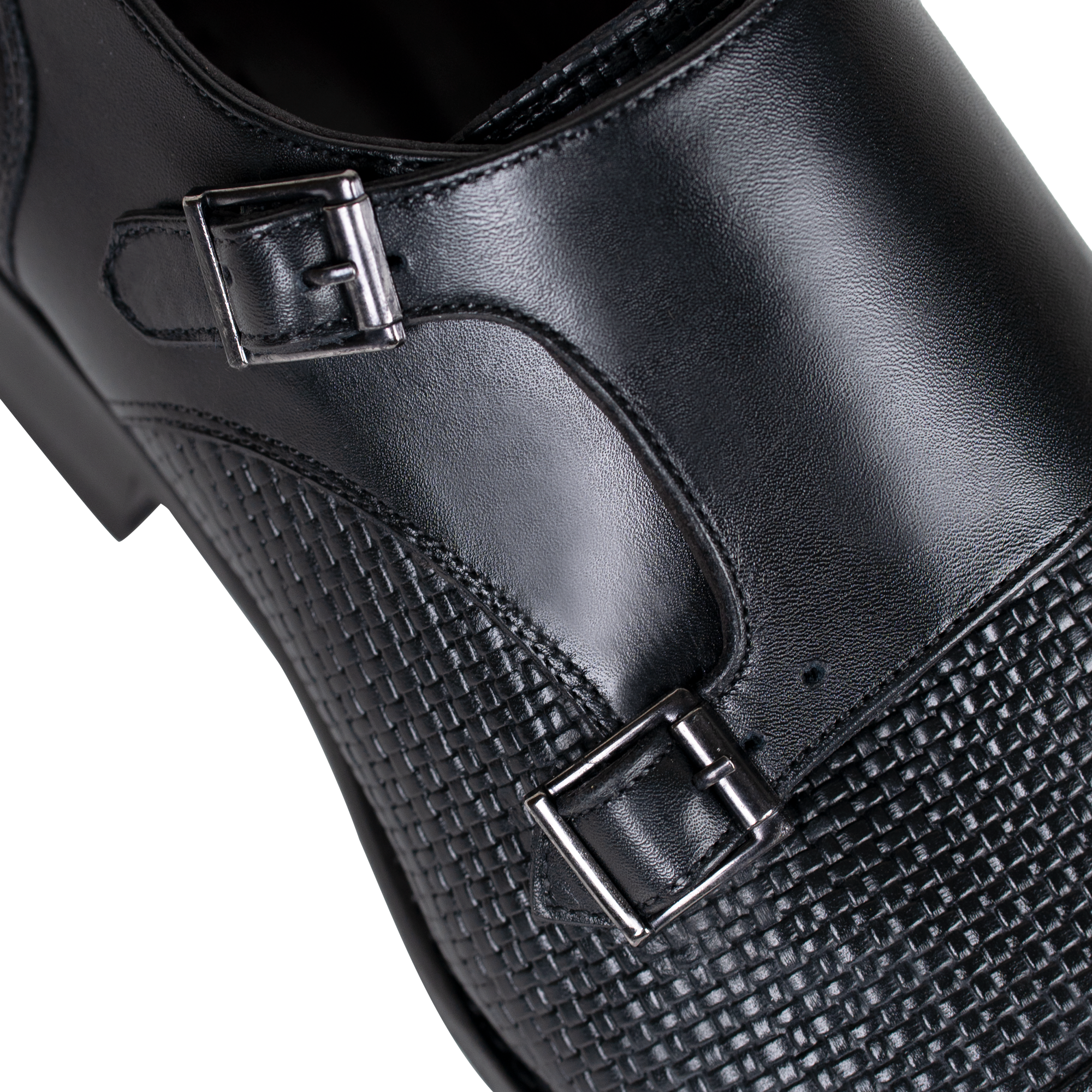 Forest: Chaussures à boucles - Cuir Noir