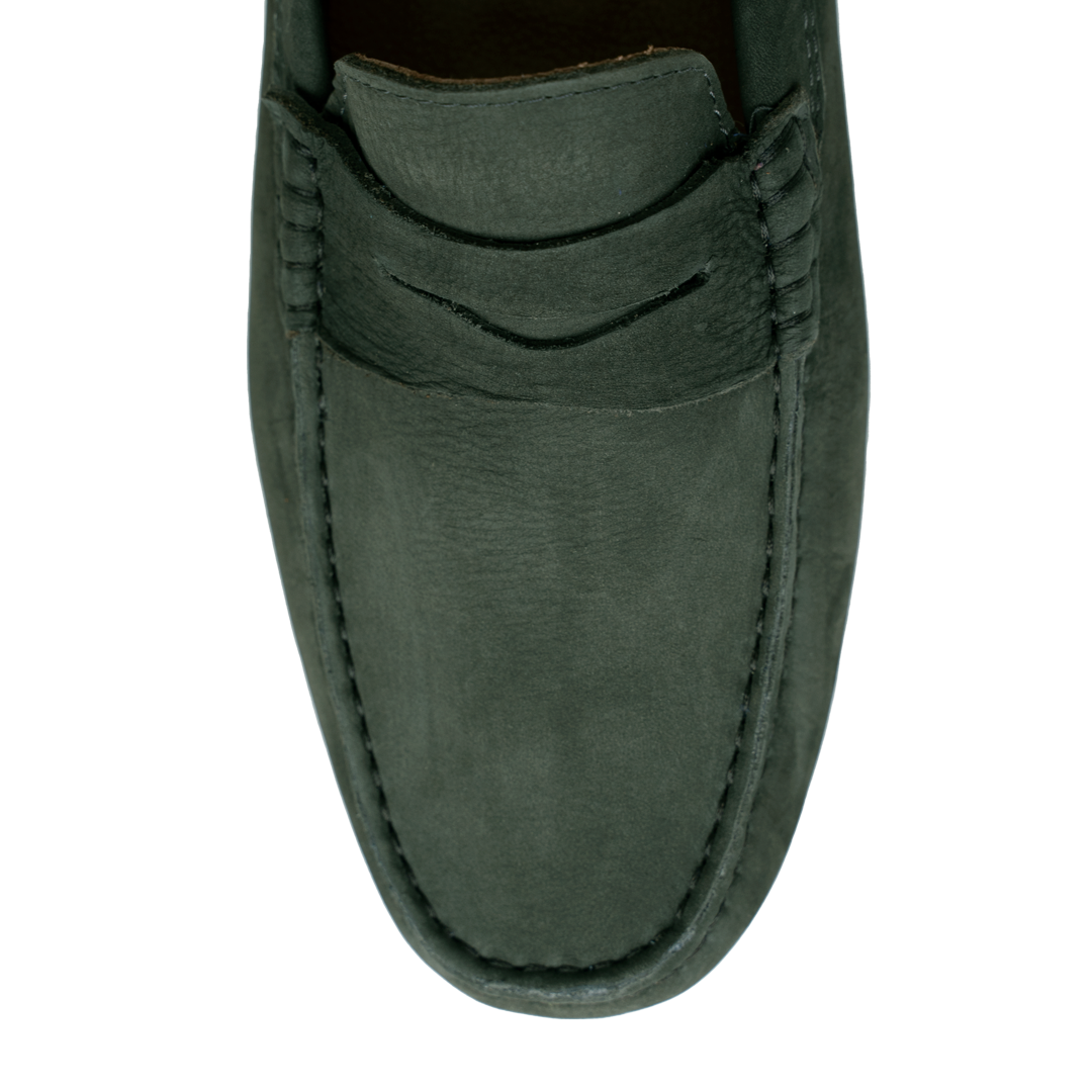 Gary: Mocassin Homme - Cuir Vert