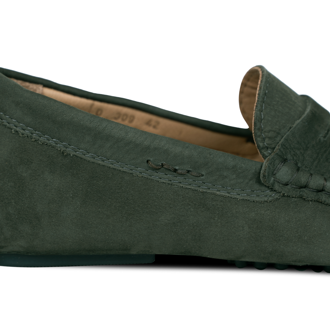 Gary: Mocassin Homme - Cuir Vert