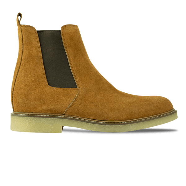 Foxton: Chelsea Boots Homme - Daim Tabac